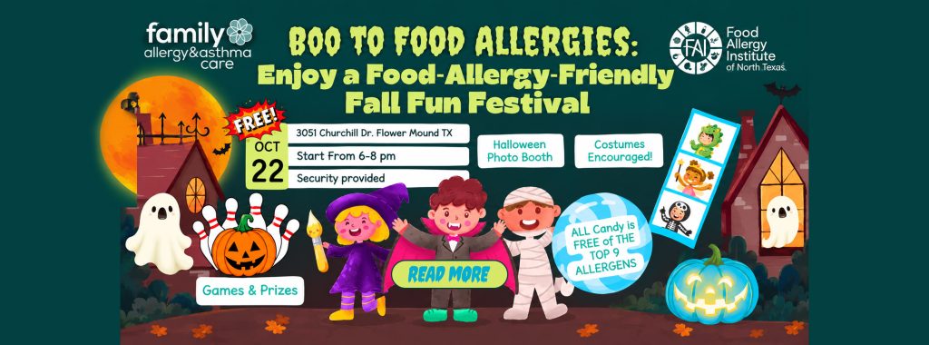 Join us for a night of Halloween fun free from the fear of food allergies. FAAC & FAI are hosting a night of no tricks just safe treats for everyone. All candy and prizes will be free from the top 9 food allergies! This community event is totally FREE and everyone is welcome to participate!